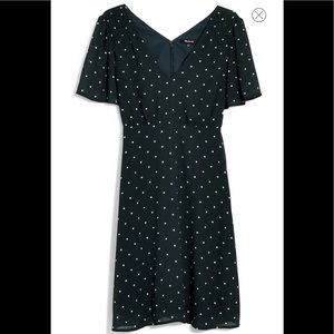 Dot Smocked Shoulder Dress Madewell